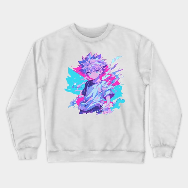 killua Crewneck Sweatshirt by boxermaniac